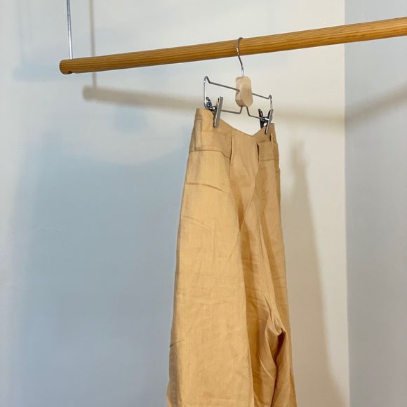 High Waisted Linen Pants in Dulce de Leche - Picture 10 of 16